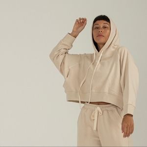 Indigo Luna Cropped Hoodie